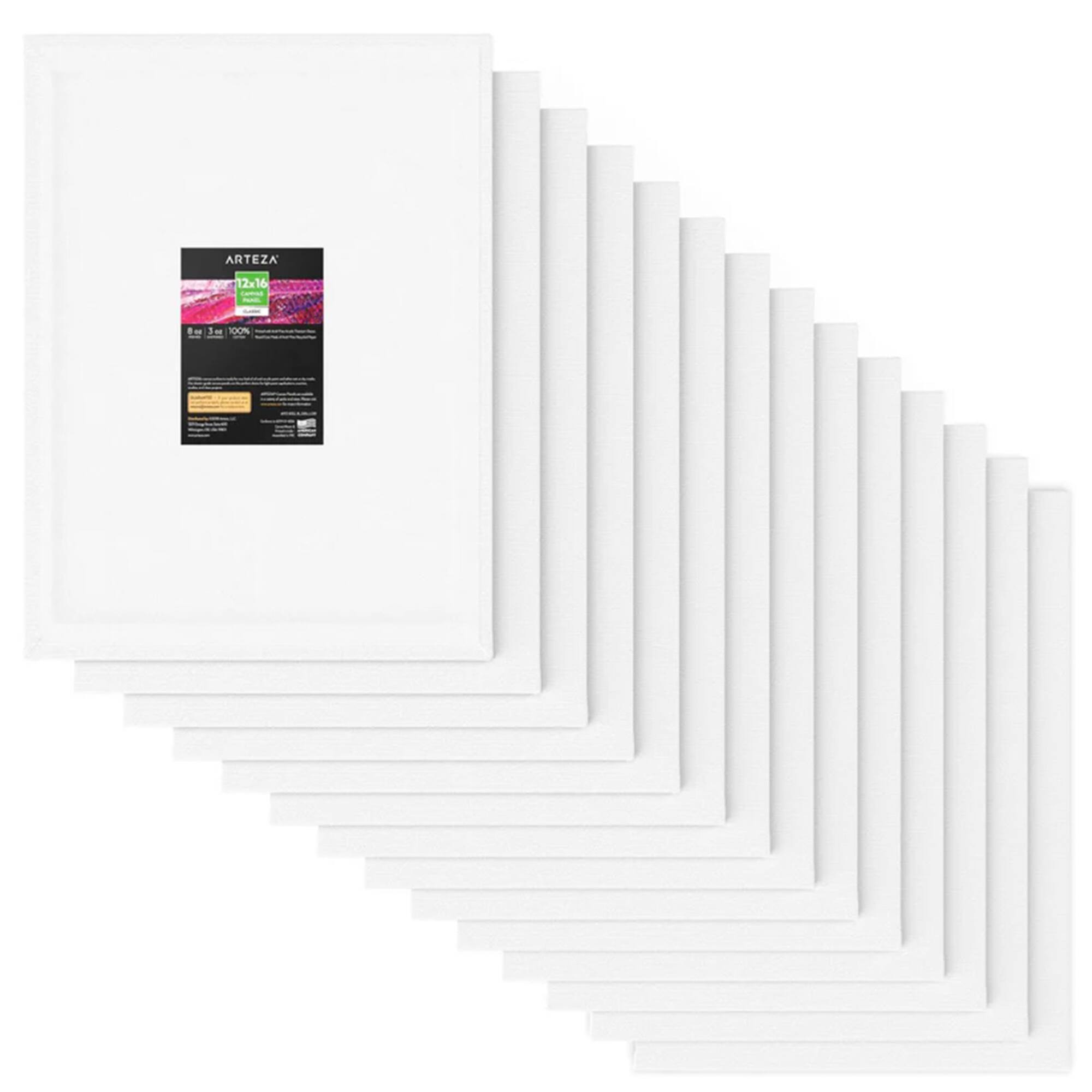 Arteza® White Canvas Panels